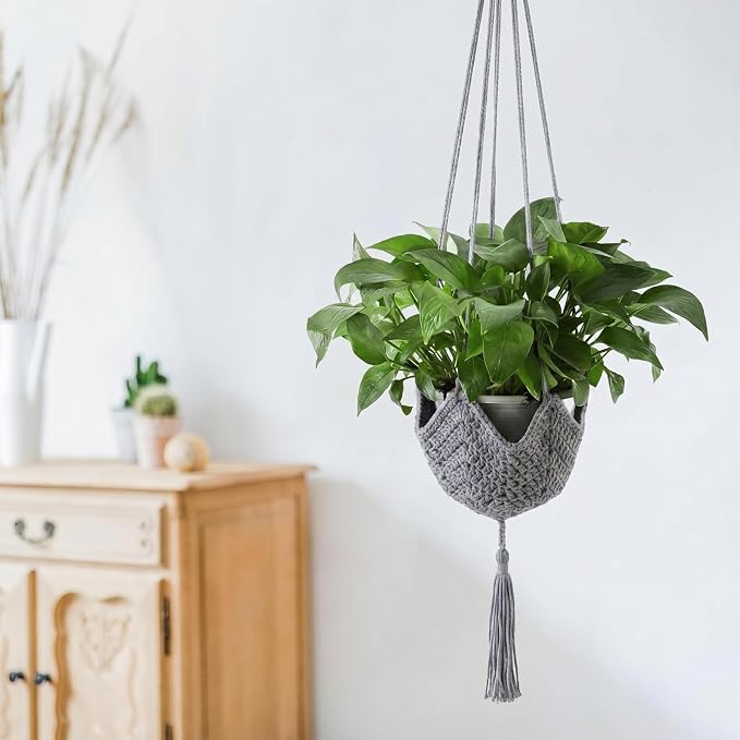 Shappy 1 Pack Boho Macrame Plant Hanger - Image 7