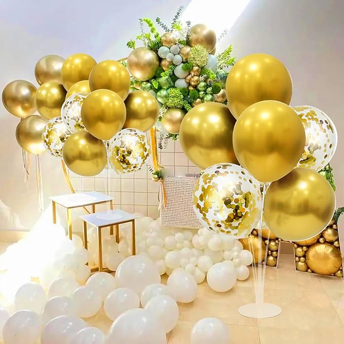 ZJDHPTY Gold Birthday Decorations, 4 Set Balloon Stand - Image 5