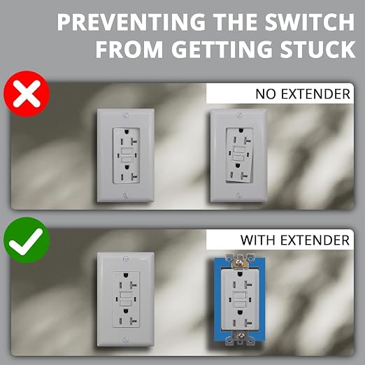 ABS 1/2 Inch Outlet Box Extender, Single Gang, 2 Pack | Single Gang Outlet Box - Image 5