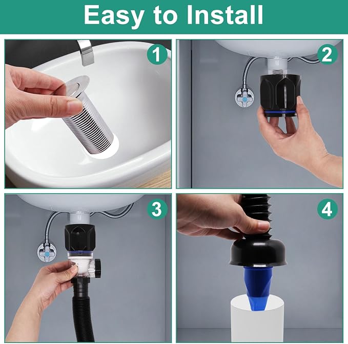 Bathroom Sink Drain Kit, Sink Drain Pip Kit - Image 6