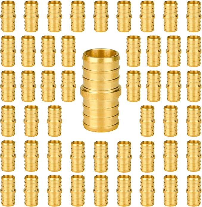 50-Pack 3/4 Inch PEX Coupling | Brass by SUNGATOR