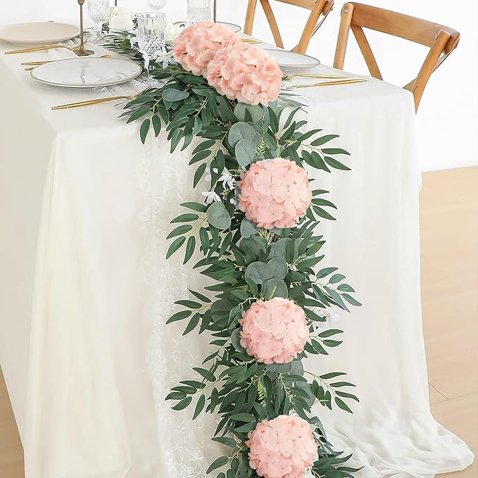 AVIVIHO 10Pcs Pink Fake Fake Flowers Hydrangea Artificial Flowers Bulk - Image 6
