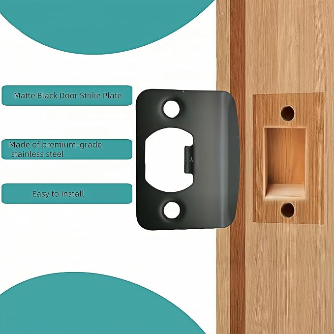 Door Strike Plates, Full Lip Round Corner Strike Plates, Door Reinforcement Kit - Image 5