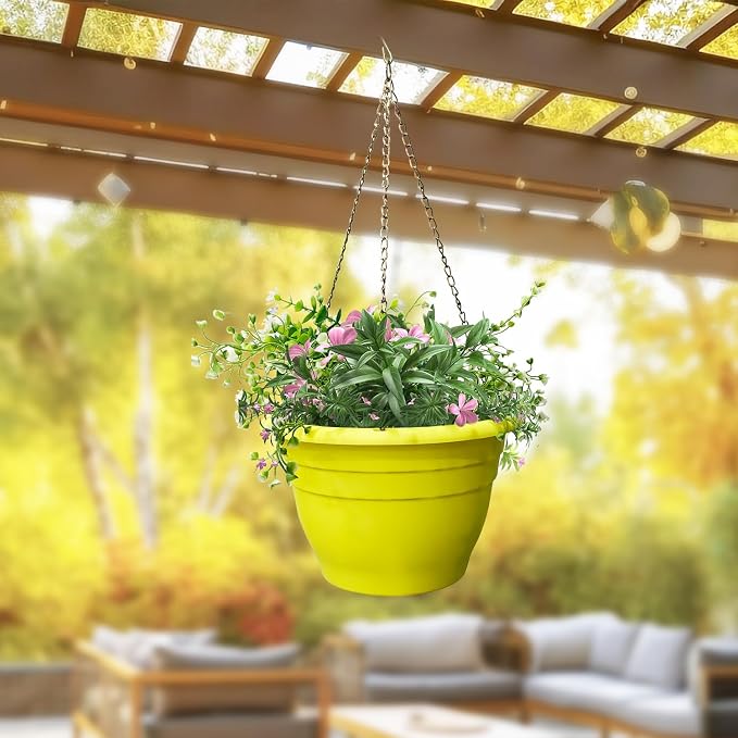 RooTrimmer 10 Inch Plant Pots Set of 5, Lightweight Plastic Planters - Image 5