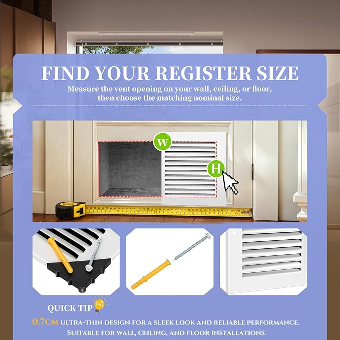 Fancat 12x6 Duct Opening | Steel Return Air Grille | Vent Cover Grill - Image 3