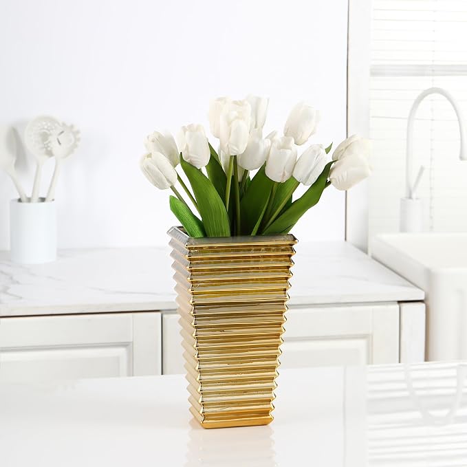 MCMCNCUIU Crystal Glass Vase, Large Crystal Vases - Image 2