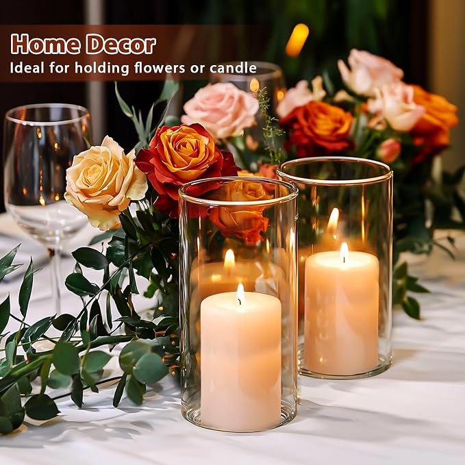 UPBUD 6 Inch Glass Cylinder Vases - Image 5