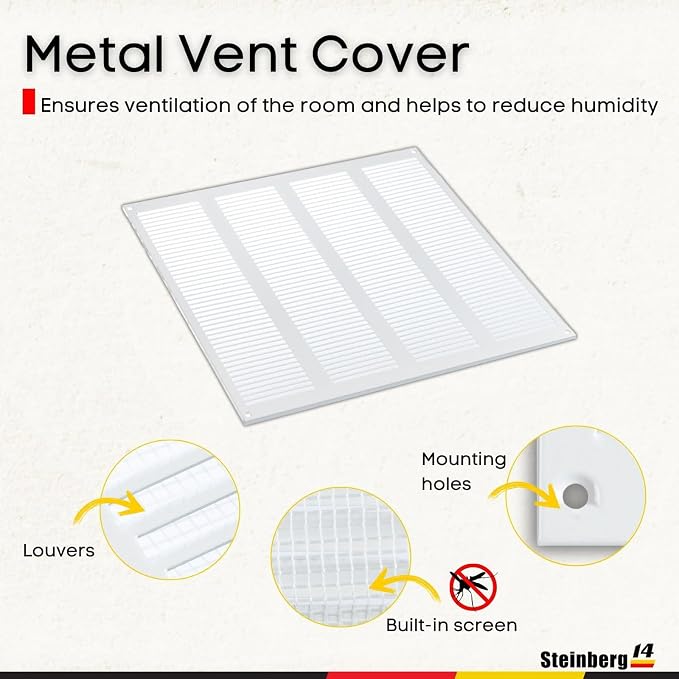 Steinberg14 White Vent Cover 14x14 - Image 2