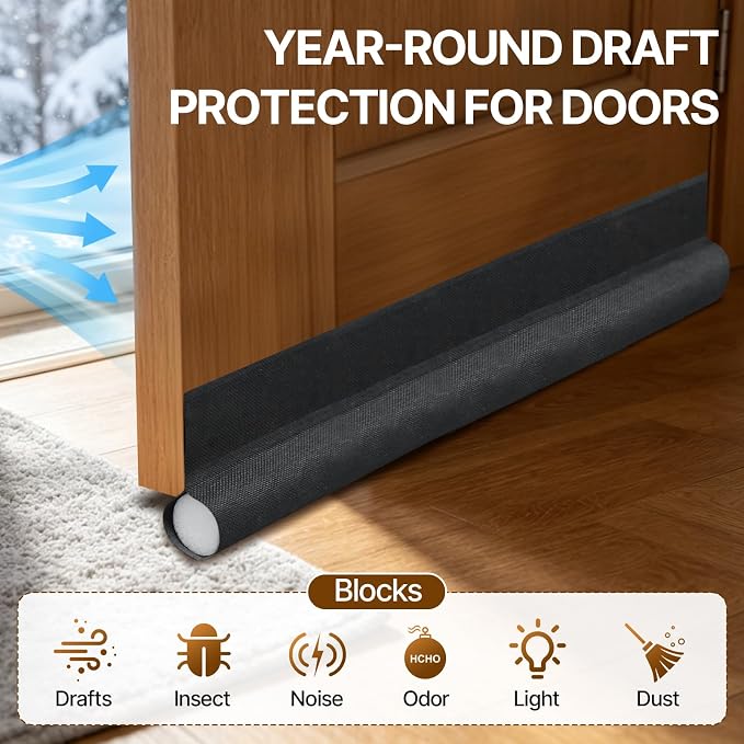 MQXIQI Door Draft Stopper 36 Inch, Single Side Self-Adhesive Door Seal Strip - Image 4