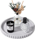 Round Bathroom Tray Perfume Organizer Coffee Table Decor, Heat-Resistant by Heagoale
