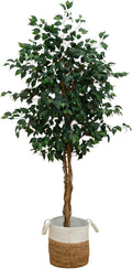 Nearly Natural 6 ft. Triple Trunk Ficus Artificial Tree by NearlyNatural