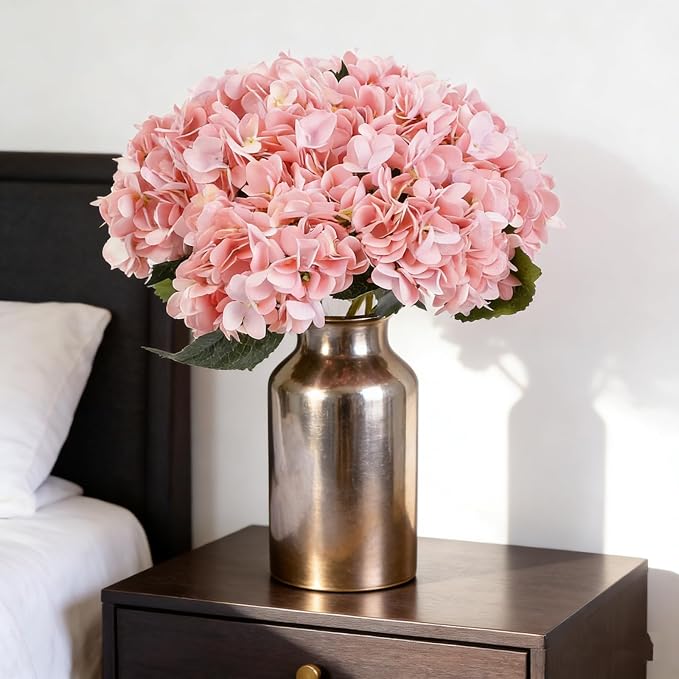 Kimura's Cabin 6pcs Artificial Hydrangeas Flowers Silk Hydrangea, Fake Flowers - Image 9