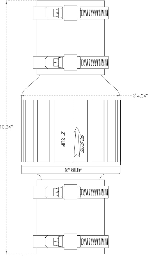 Silent Check Valve with Buna-N Couplings, Spring-Loaded Flapper, Sump Pump Life - Image 2
