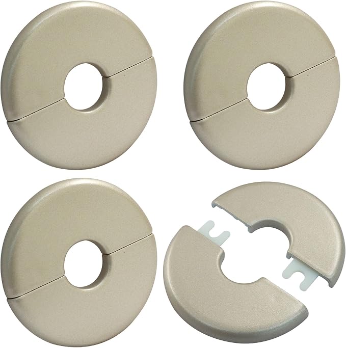 4 Pcs Gold Wall Split Flange Escutcheon Plate - Image 5