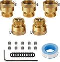 5 Pack SUNROAD Lead-Free Brass 3/4" Inch MHT Hose Bibb Connector Backflow by SUNROAD