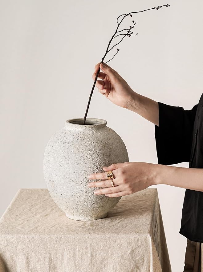 Large White Ceramic Vase - Image 5