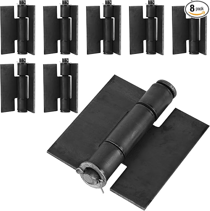 Weld On Hinges Extra Heavy Duty 4.4" x 4" Weldable Metal Butterfly Hinges Solid by Inchoco