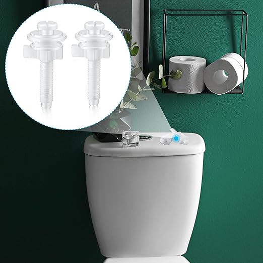 Jetec 2 Pack Toilet Seat Screws Kit, Plastic Bolts Nuts & Washers - Image 3