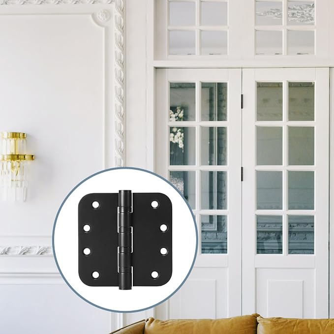 6 Pack Stainless Steel Black Door Hinges - Image 8