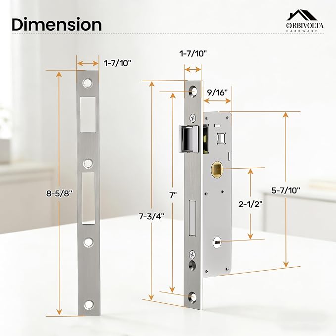 Storm Door Mortise Lock Body, Mortise Lock Replacement Parts | - Image 2