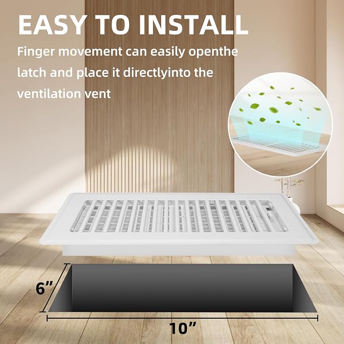 Floor Register 6x10-4 Pack Vent Covers - Image 3