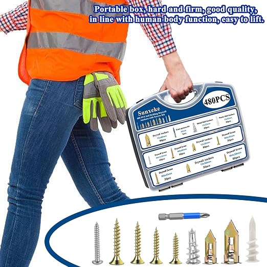 480 PCS Self Drilling Drywall Anchors Kit - Image 3