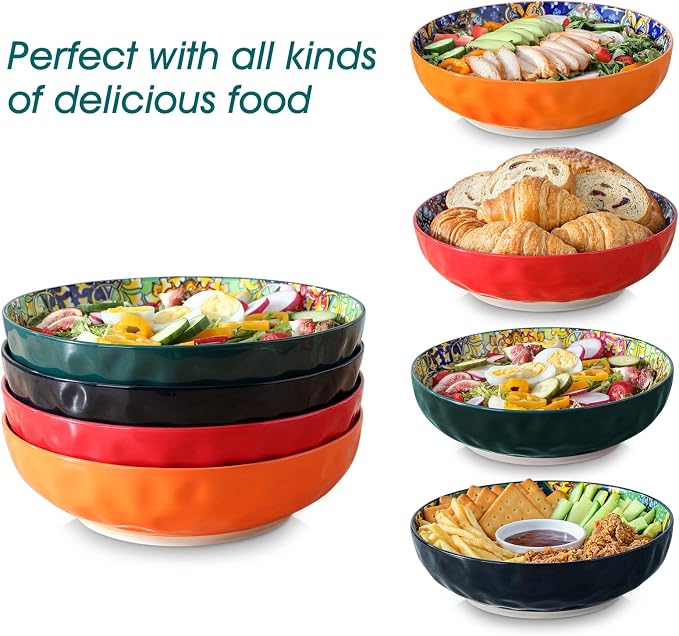 vancasso Large Serving Bowls, 78 Oz Salad Bowls Set of 2, Pasta and Dinner - Image 7