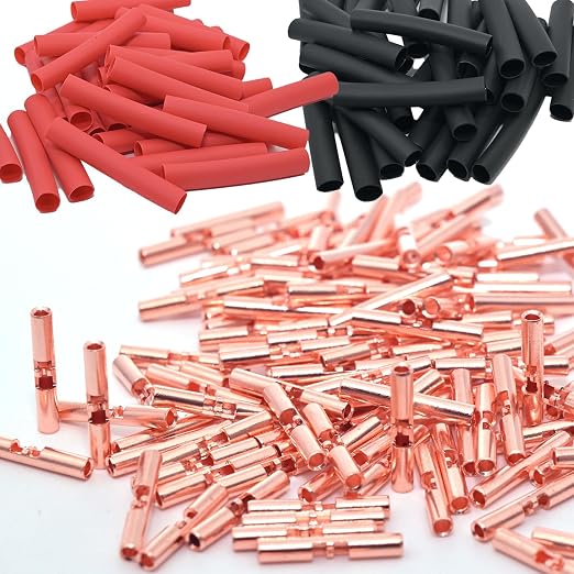 26-22 AWG Wire Splice Kit – 100 PCS 26-22 Gauge Bare Copper Non-Insulated Butt by SVAAR