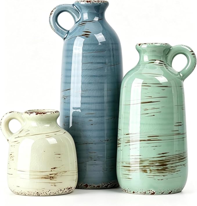 Ceramic Vase Set of 3, Vase Home Decor - Image 8