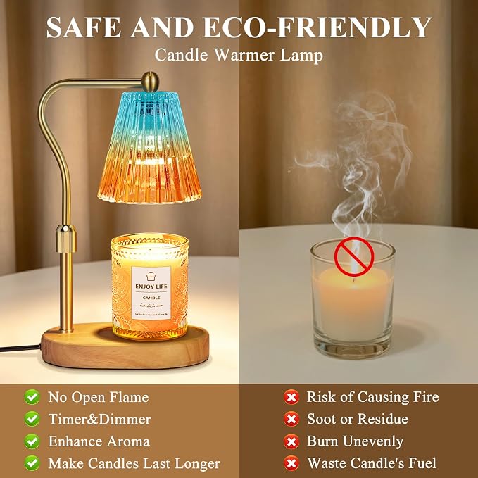 Blue Red Candle Warmer Lamp - Image 6