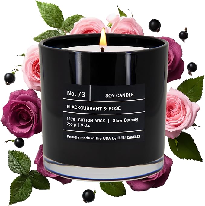Lulu Candles | Blackcurrant & Rose | Smells Musky & Floral | Luxury Scented Soy by LULUCANDLES