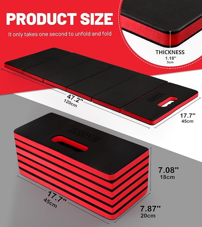 Foldable Mechanic Mat Kneeling Pad, 1.2" Extra Thick EVA Foam - Image 2