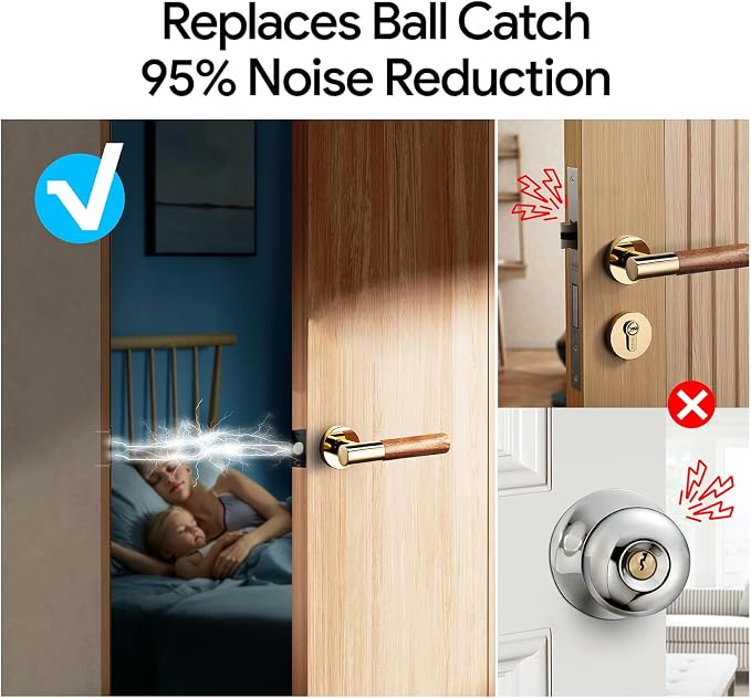 Door Ball Catch Hardware, Adjustable Hidden Magnetic Ball Catch, Stainless - Image 3