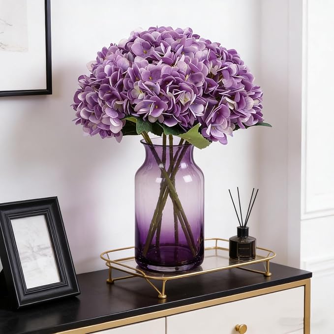 Kimura's Cabin 6Pcs Artificial Hydrangeas Flower Silk Fake Flowers, Wedding - Image 8