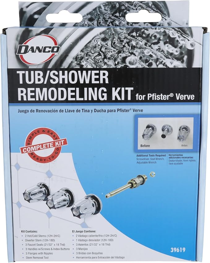 Danco Bathtub and Shower 3-Handle Remodel/Rebuild Trim Kit - Image 7