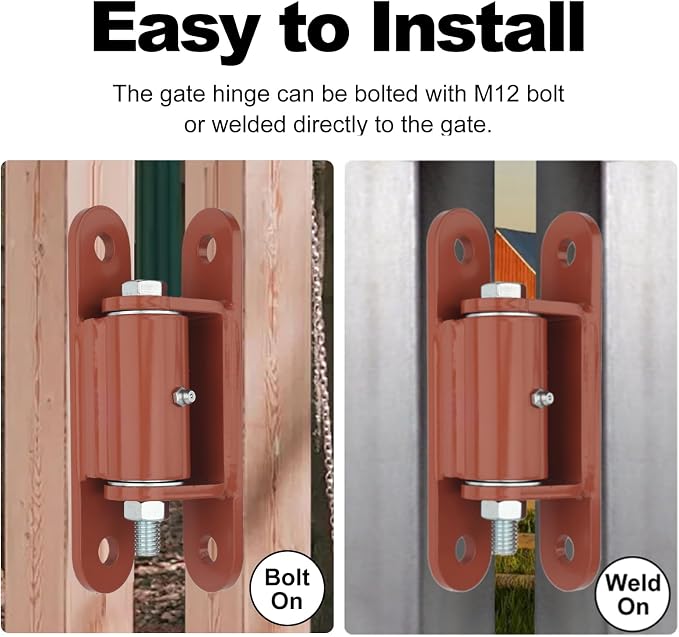 7" 2150P Heavy Duty Gate Hinges 1100lb Capacity - Image 6