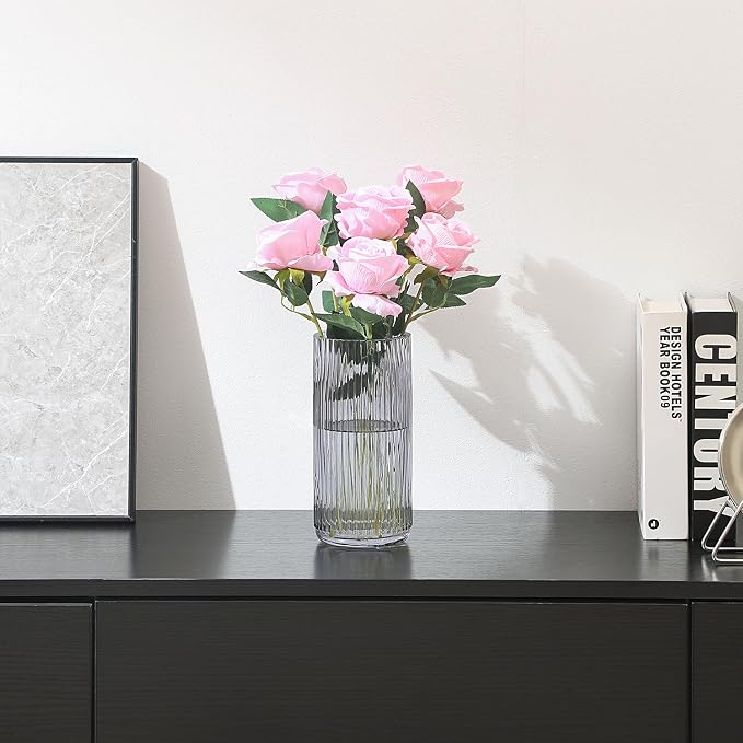Ribbed Glass Vase, Flower Vases - Image 4