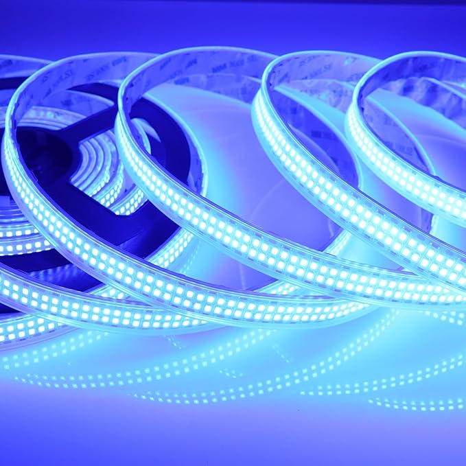 Outdoor 12V Blue LED Strip Lights 16.4ft Double Row Waterproof IP67 | SMD 2835 - Image 3
