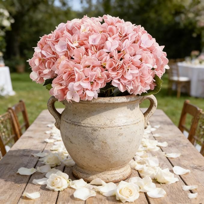 Kimura's Cabin 6pcs Artificial Hydrangeas Flowers Silk Hydrangea, Fake Flowers - Image 8