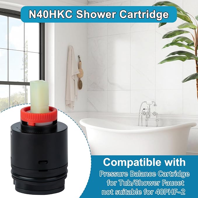 N40HKC Shower Cartridge Replacement, 40mm Shower Faucet Cartridge, - Image 3