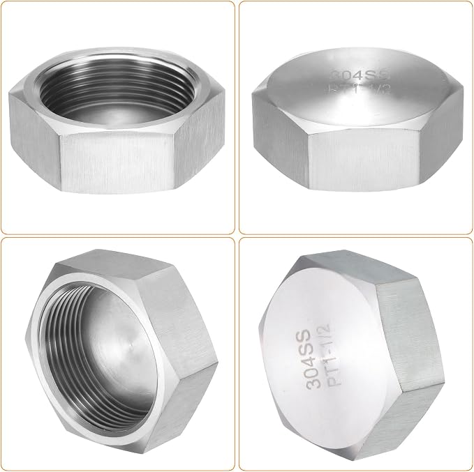uxcell 1pcs Hex End Cap 304 Stainless Steel Nut - Image 4
