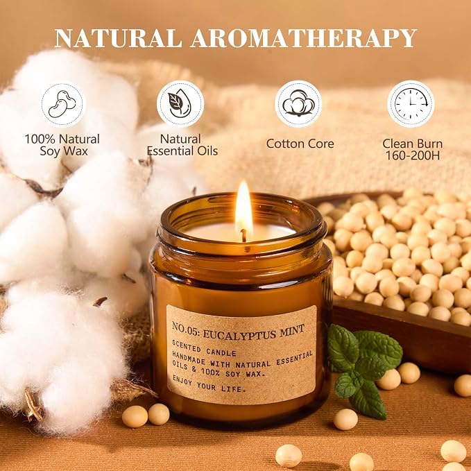 8 Pack Scented Candles for Home, Long Lasting Soy Wax Candle Gift Set | - Image 3