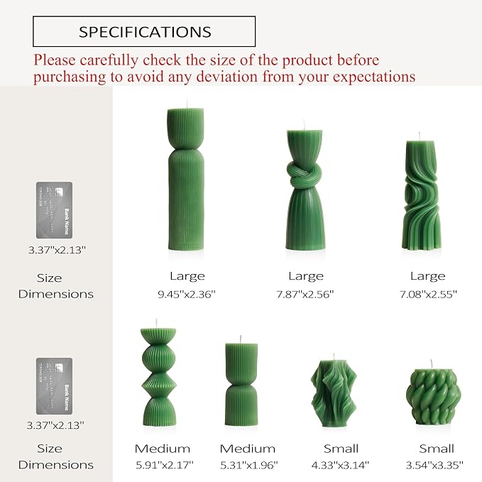 7-Pack Pillar Candles - Image 2