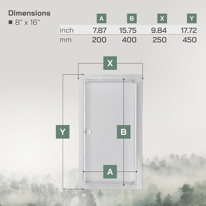Vent Systems Access Panel for Drywall 8 x 16 Inch - Image 2