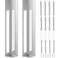 2 Sets 5" X 5" X 24" Vinyl Fence Concrete Post by Hicarer