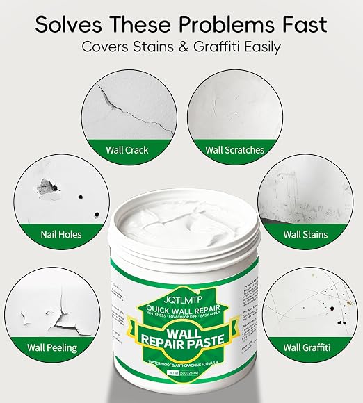 Wall Repair Paste 12 OZ, Drywall Crack & Hole Filler, Fast Drying Spackle - Image 4