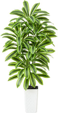 Artificial Yellow Dracaena Tree Indoor, 5FT Tall Fake Floor Plants by TXABL