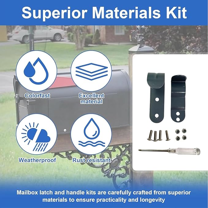 Thickened Mailbox Latch and Handle Kit, Mailbox Latch Replacement Kit, Secure - Image 3