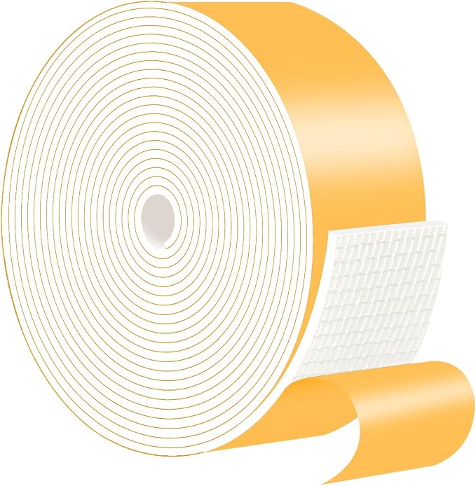 Weather Stripping Tape for Door, High Density CR, 2 in x 1/8 in x 15Ft | by MIKONIYA