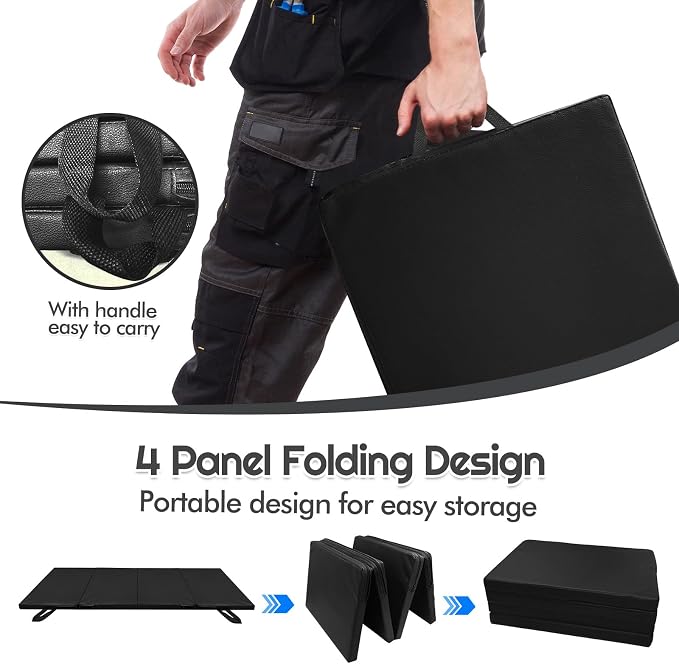 JZHLLA Foldable Mechanics Mat for Garage Work, Home Gym Kneel or Lie Down - Image 5